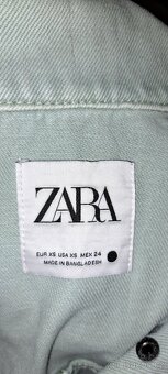 Džínová dámská Zara- košilový střih - 3