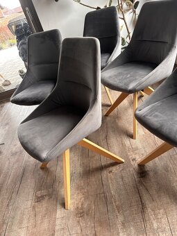 Jídelní kuchyňské čalouněné židle, křesla 8 kusů - 3