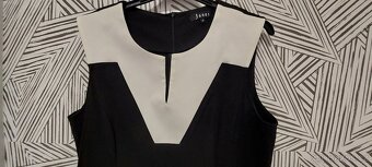 Modro - bílé společenské šaty - 3