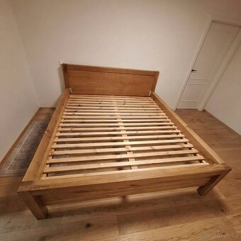 Ručně dělaná dubová postel s roštem - 3