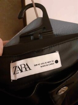 Kožené kalhoty Zara, XL - 3