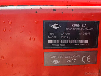 Prodám středový shrnovač KUHN GA 7301 - 3