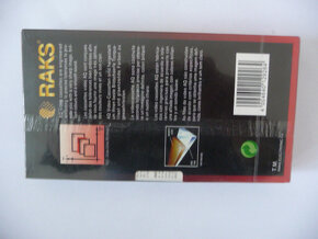 VHS Videokazeta RAKS AQ - E 60, nová, ještě nevybalená - 3