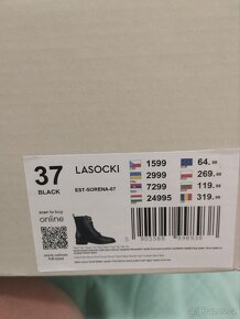 Kožené boty vyšší nové Lasocki - 3