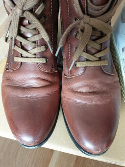 Dámské kožené kotníkové boty a sneakers tenisky 40/41 - 3