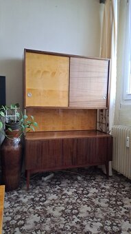 Retro obývací stěna, jídelní a konferenční stůl a židle - 3