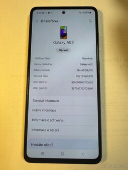 Samsung Galaxy A52 128gb Ram 6gb s kabelem Cena 2999kč - 3