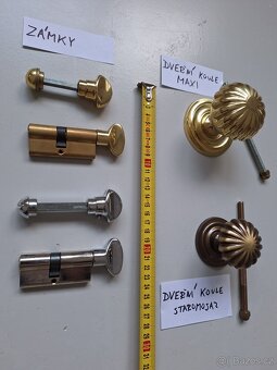 Mosazné doplňky-rozety, stavěče,zarážky,FAB vložky - 3