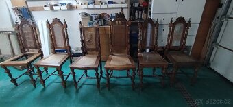 Staré židle s výpletem v zámeckém stylu k renovaci - 3