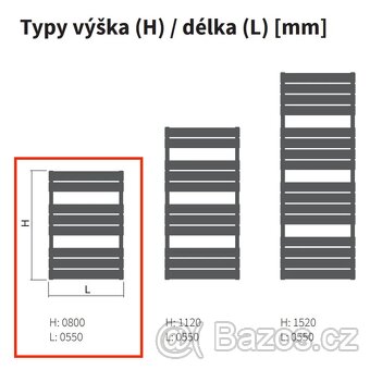 Kombinovaný koupelnový radiátor ISAN Atria - 3
