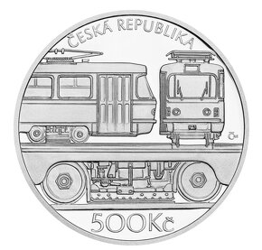 Stříbrná mince ČNB 500 Kč - Tramvaj ČKD Tatra T3 (PROOF) - 3