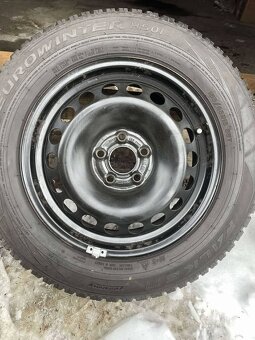 15" plechy 5x112 R15 škoda, VW...185/65-15 zimní jako nové - 3