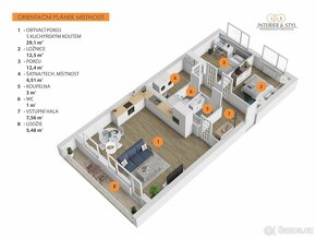 Prodej nového bytu 3+kk (72 m2) s lodžií (7 m2) a sklepem (4 - 3