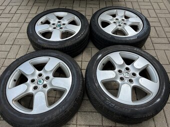 4x alu disky 5x112 R17, letní pneu - 3