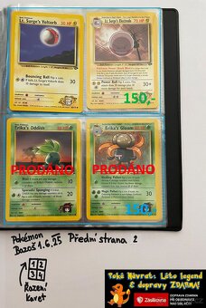 Kusové Pokémon VINTAGE karty (KARTY STARÉ PŘES 25LET)(2) - 3