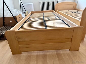 2x Postel dřevěná pro matraci 90x200cm - 3