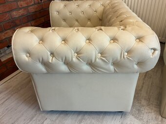 Křeslo Chesterfield kožené - 3