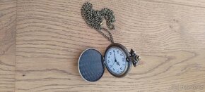 Kapesní hodinky s motivem motorky s řetízkem - 3