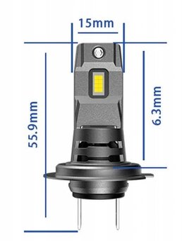 LED ŽÁROVKY H7 I7S 6000K CAN BUS - 2KS - 3