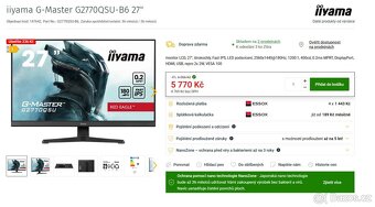 Iiyama G-Master, QHD, USB, 180HZ, 0,2ms, Reproduktory - 3