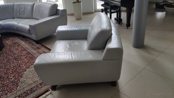 Kožená Italská sedací souprava + křesla - 3