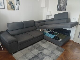 Rohová sedací souprava Anton, barva šedá, pravý roh - 3