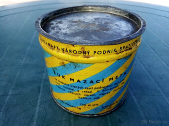 retro plechovka mazací tuk Slovnaft A 00 - 3
