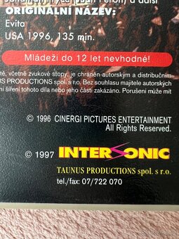 Evita - Madonna Banderas - VHS videokazeta - 3