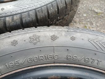 Prodám sadu ZÁTĚŽOVÝCH kol 195/65R16C zimní - 3
