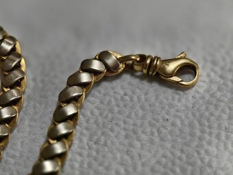 Zlatý řetěz - kombinace bílé a žluté zlato - 3