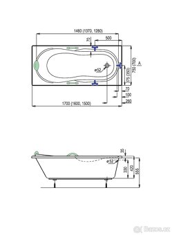 Akrylátová Vana St1700plus - 3