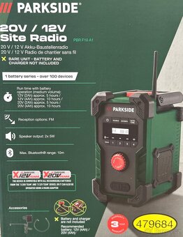 Aku stavební rádio Parkside - 3