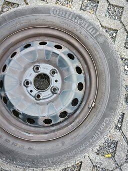 4ks plechove disky ET48 + pneu - 3