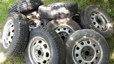 7 ks pneu 165/70 R13 včetně disků - 3