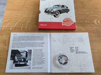 Stříbrná pamětní mince ČM "Tatra 87" z cyklu 'Na kolech' - 3