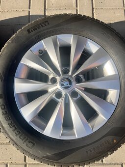 Originál alu kola CASTOR 6J 16x16 ET43 s pneu 215/60 16 - 3