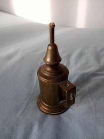 Parádní mosazná secesní petrolejová lampa - 3