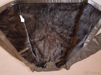 Bunda PU kůže jemná koženka - 3