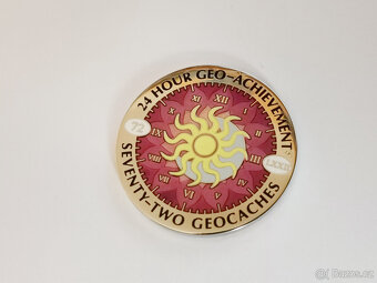 Geocaching Geocoin Achievement set - 72 nálezů/24h - 3