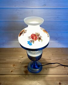 Stará krásná cínová lampa ve stylu petrolejky - 3