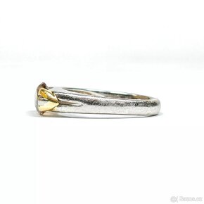 LUXUSNÍ PLATINOVÝ DIAMANTOVÝ PRSTEN SOLITÉR 1.09 CT - 3