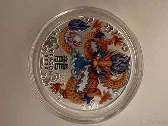 Set 3× 1 oz stříbra – Lunar Ox 2021 + Panda 2024 + Dragon 20 - 3
