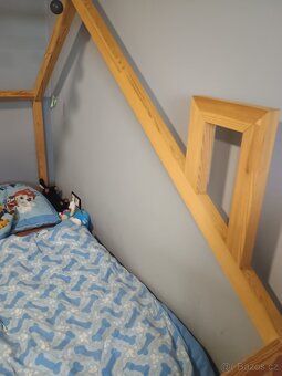 Dětská domečková postel 140x200 cm s matrací - 3