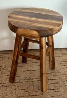 Dřevěná stolička z masivu - 3