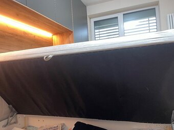 Postel Boxspring 180x200 béžová s úložným prostorem - 3