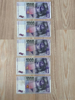 Slovenské bankovky (5000, 1000, 500, 200, 100, 50, 20 ) - 3
