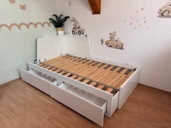 IKEA Flekke 80x200 rozkládací + úložný prostor + matrace - 3