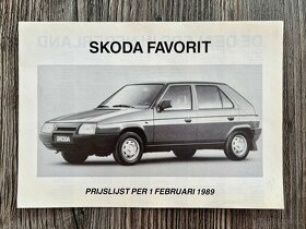 Prospekt Škoda Favorit 136 L ( 1989 ) NL - 3
