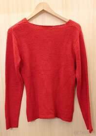 červený svetr (pletené triko) vel. M - 3