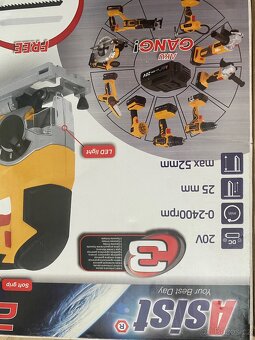 Přímočará pila Asist 20V + 2 baterie - 3